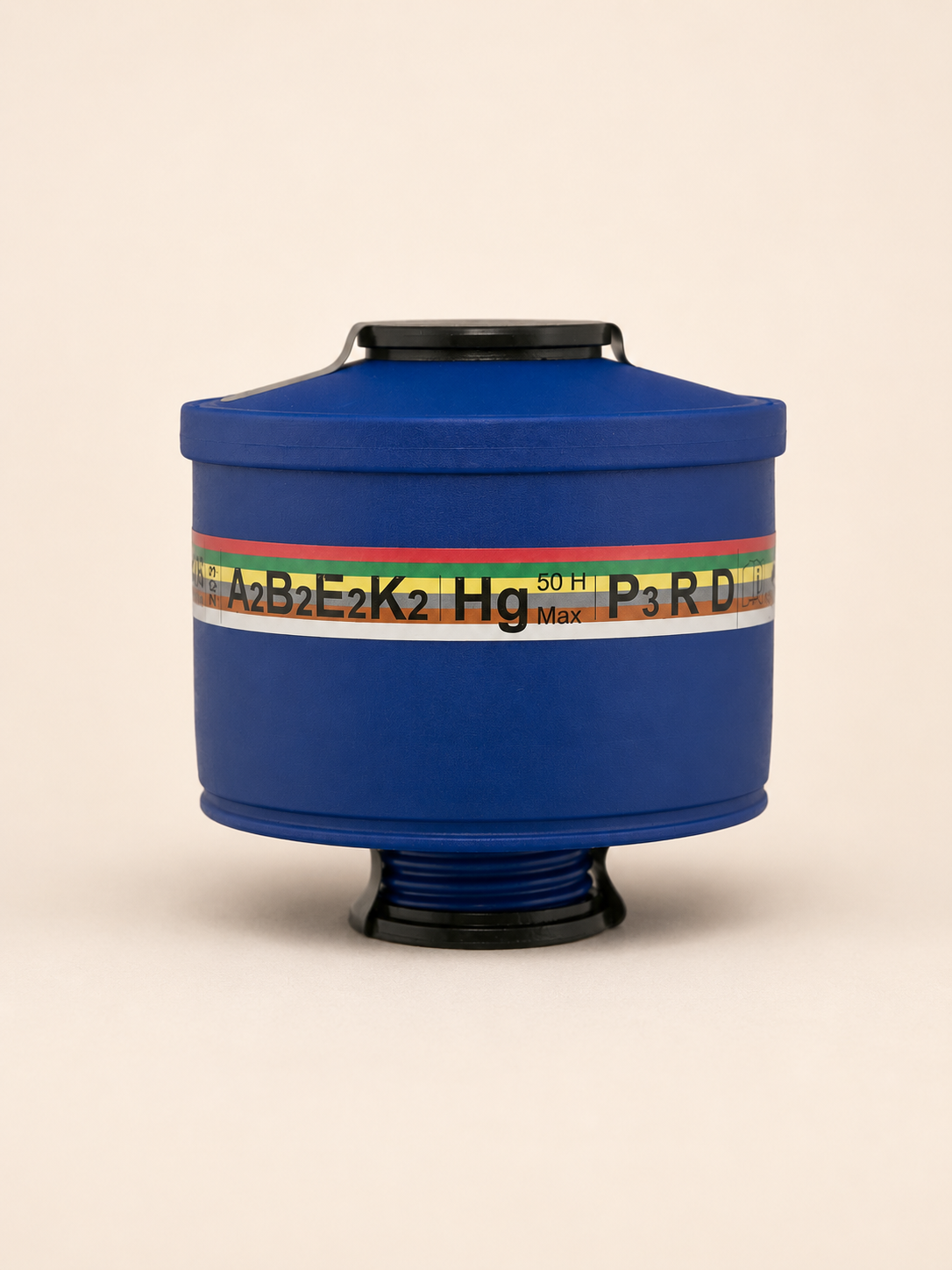 Modrý filter ABEK2 Hg P3 Spasciani 203 s ochranou proti ortuti, závit Rd 40