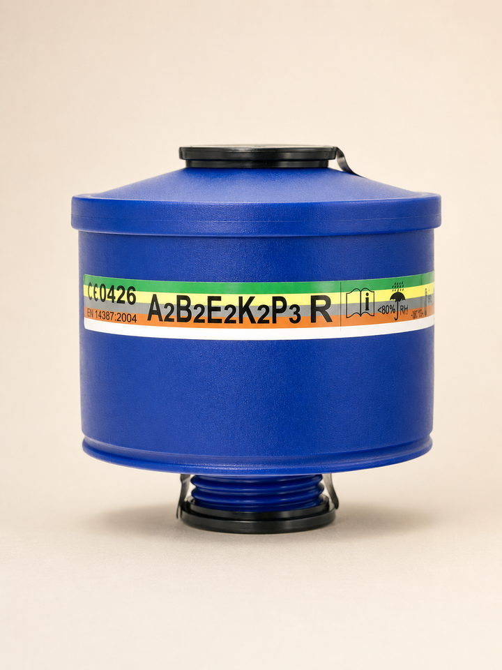 Filter ABEK2 P3 Spasciani 203 — kombinovaný, závit Rd 40