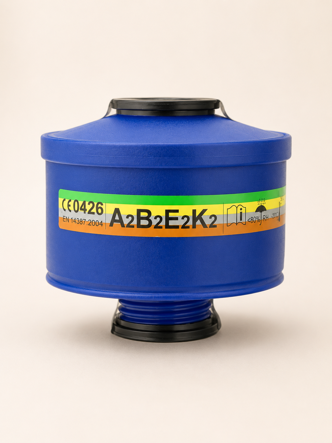 Modrý plynový filter ABEK2 Spasciani 202 so závitom Rd 40